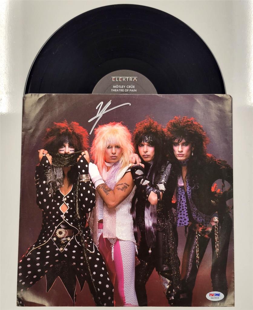 Vince Neil signed Motley Crue vinyl record album cover ~ PSA/DNA COA