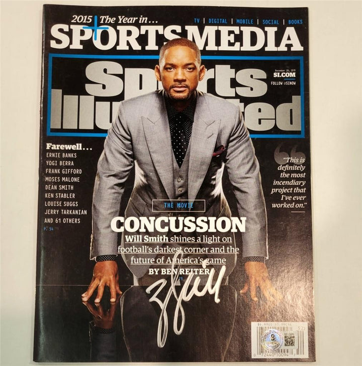 Will Smith signed Sports Illustrated SI Magazine silver autograph B) Beckett BAS