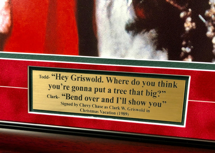 Chevy Chase Signed Christmas Vacation 16x20 Photo Framed BAS COA Autograph Tree