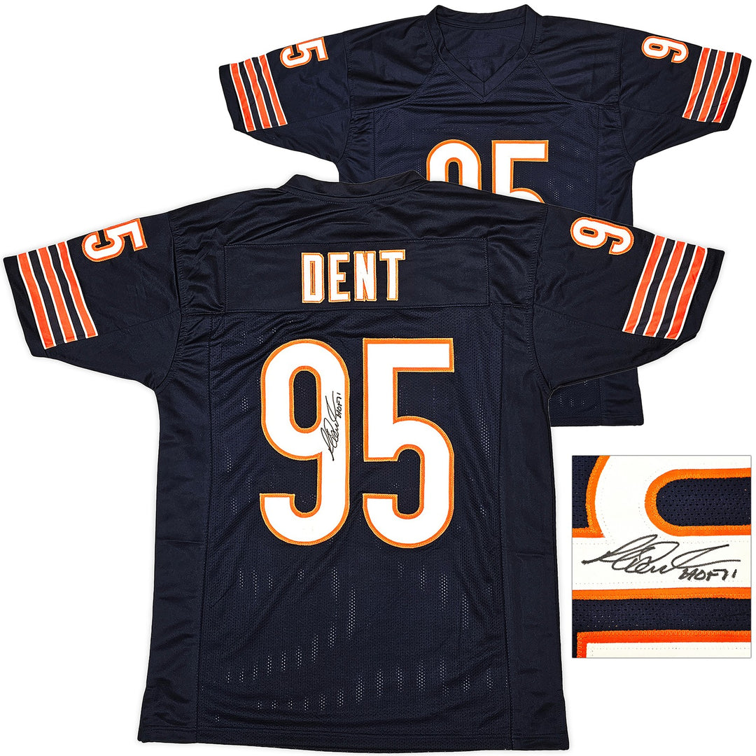 Chicago Bears Richard Dent Auto Signed Navy Blue Jersey "HOF 11" Beckett Witness
