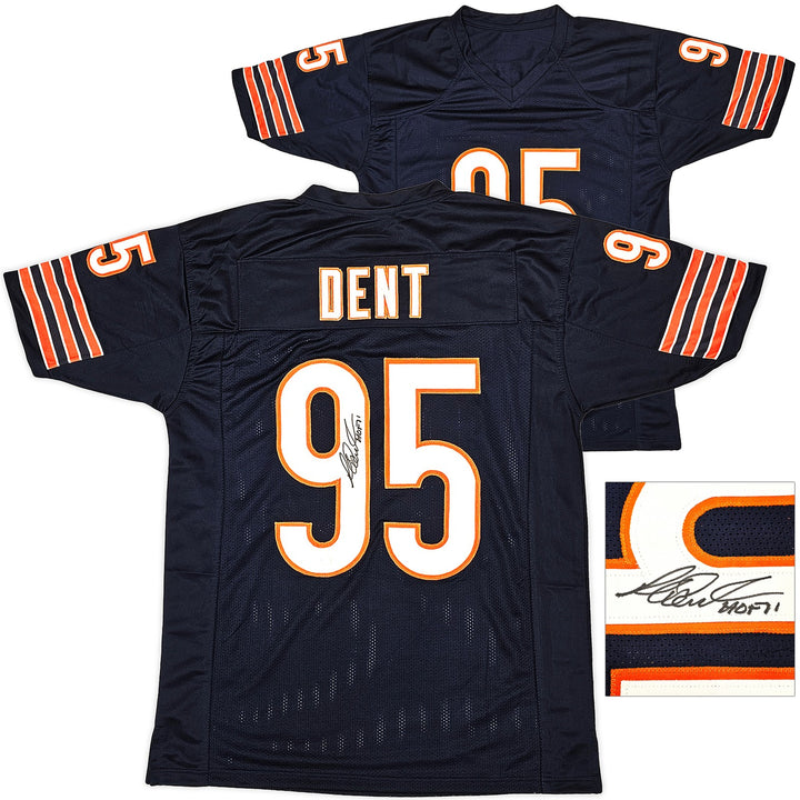 Chicago Bears Richard Dent Auto Signed Navy Blue Jersey "HOF 11" Beckett Witness