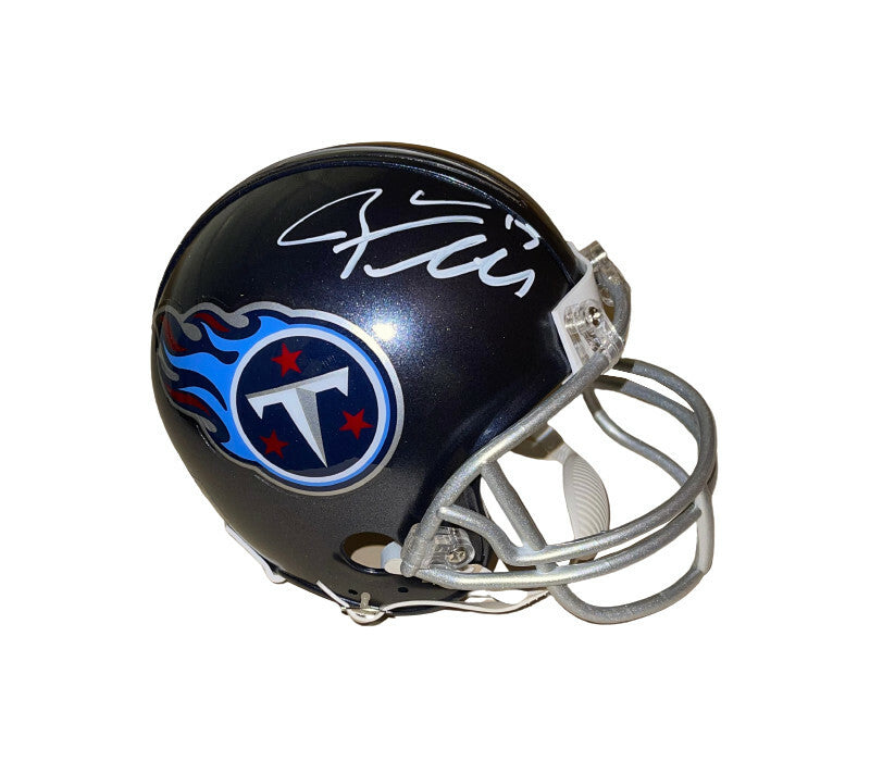 Ryan Tannehill signed Tennessee Titans Riddell Navy Mini Helmet #17- Beckett