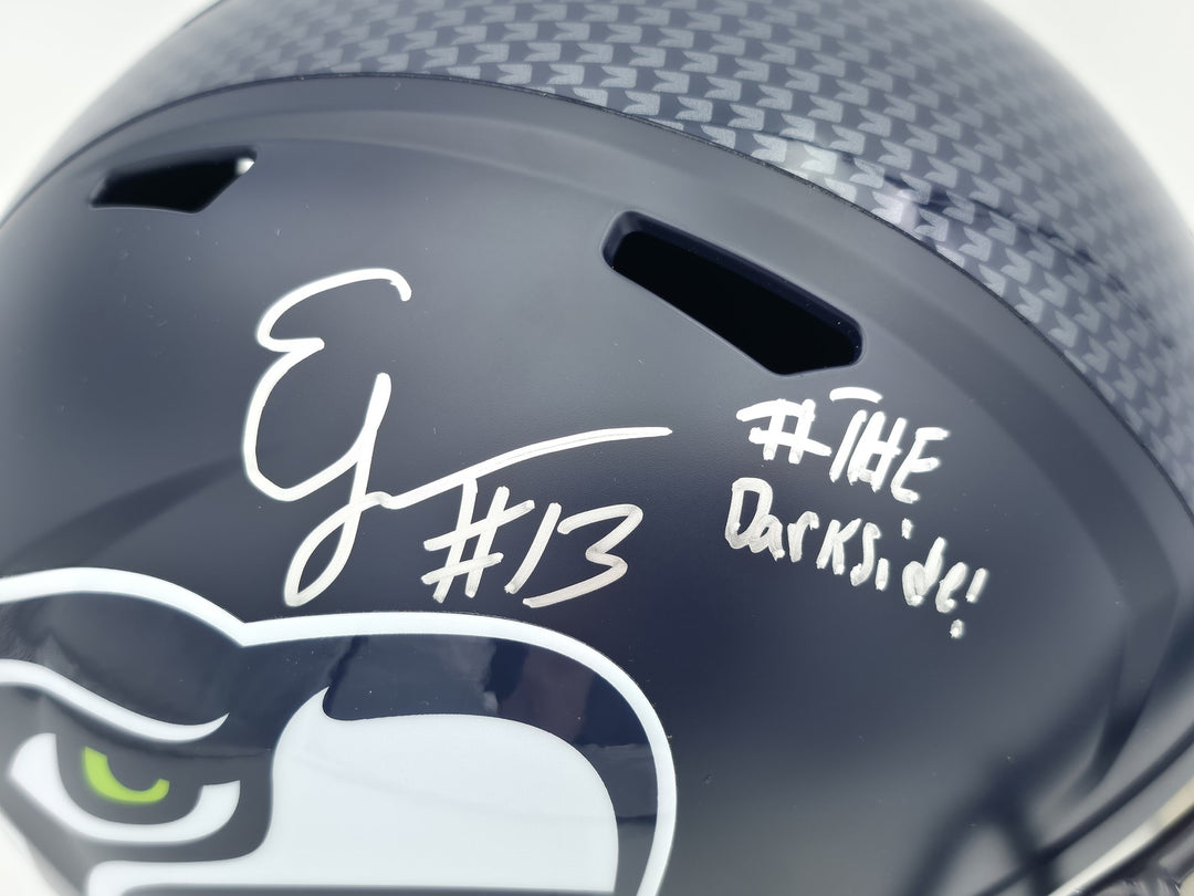 Ernest Jones IV Auto Seahawks Blue Full Sz SB LX Champions Logo Speed Rep