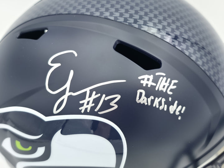 Ernest Jones IV Auto Seahawks Blue Full Sz SB LX Champions Logo Speed Rep