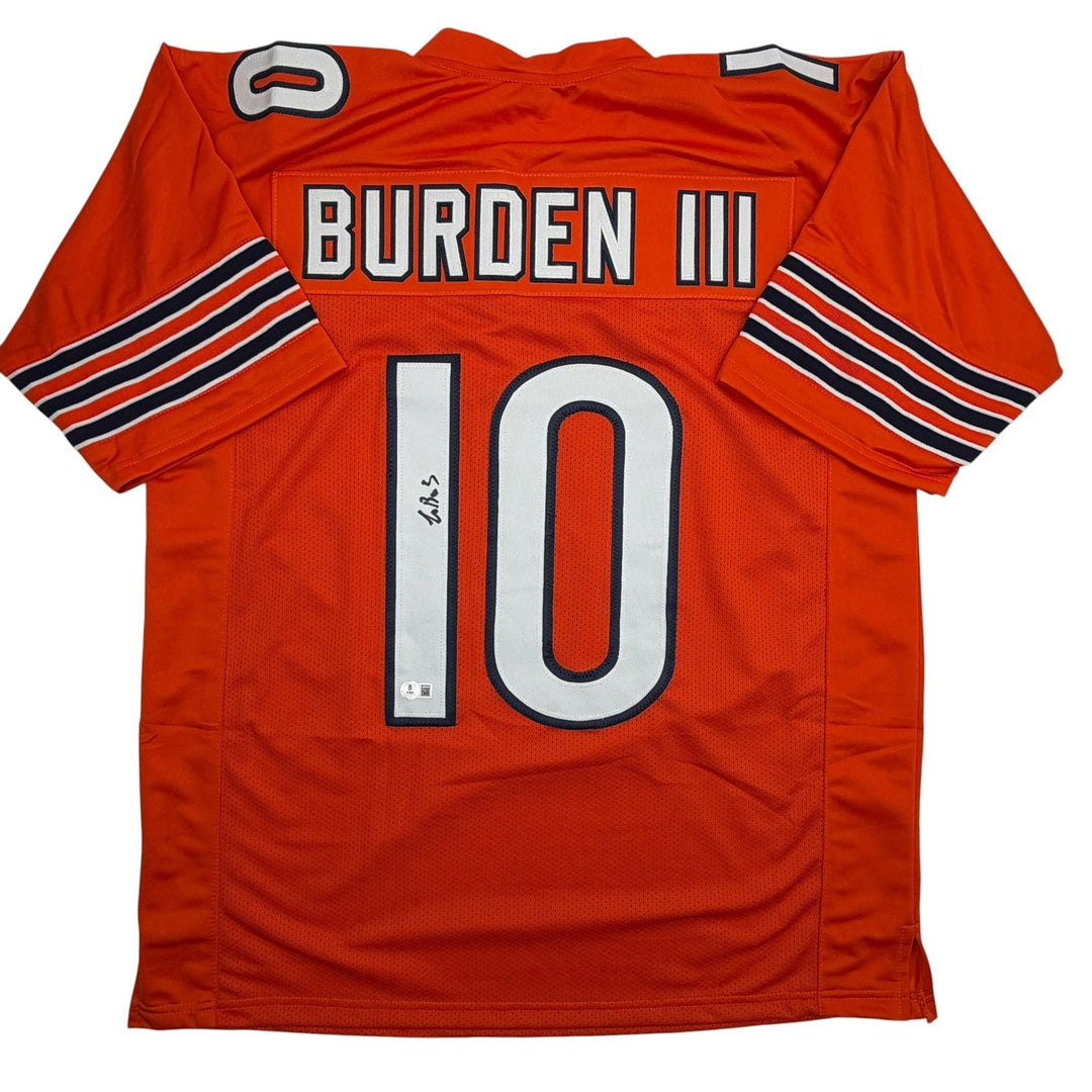 Autographed/Signed Luther Burden Chicago Orange Football Jersey Beckett COA