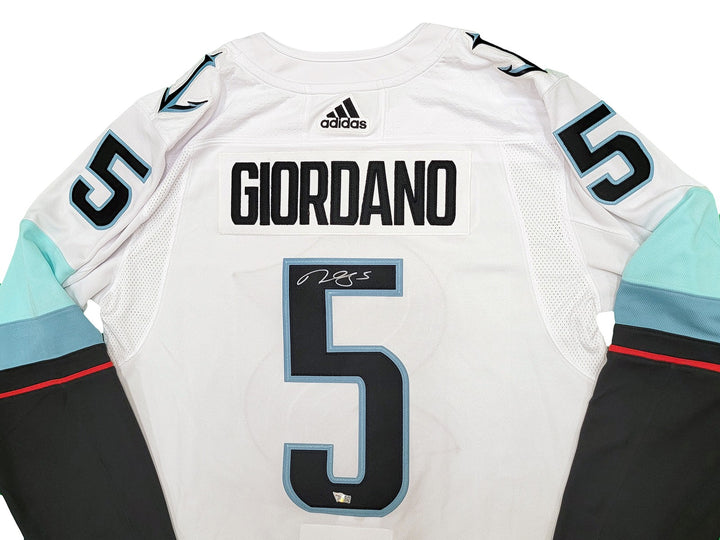 Kraken Mark Giordano Auto White Adidas Jersey Captain Inaugural Season Fanatics
