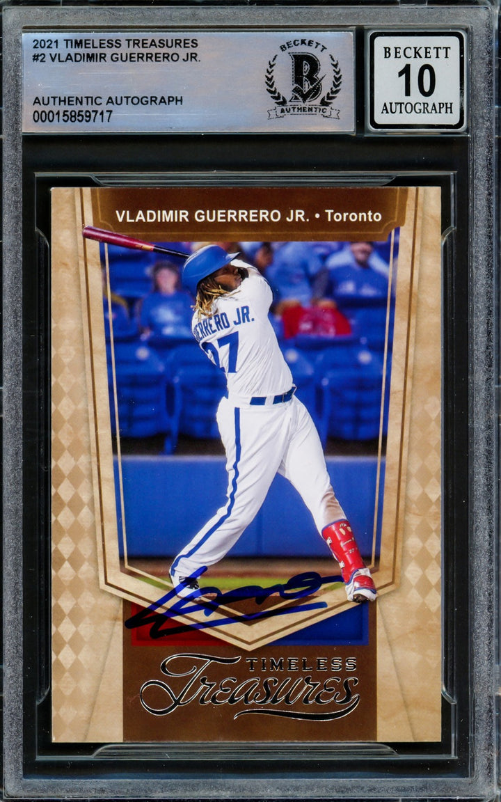 Vladimir Guerrero Jr. Signed 2021 Panini Timeless Treasures Card #2 Toronto