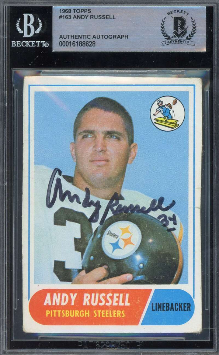 Andy Russell Beckett BAS Signed 1968 Topps Rookie Autograph
