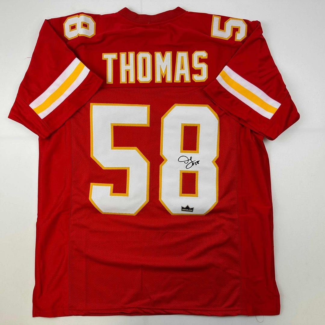 Facsimile Autographed Derrick Thomas Kansas City Red Reprint Jersey Size Mens XL