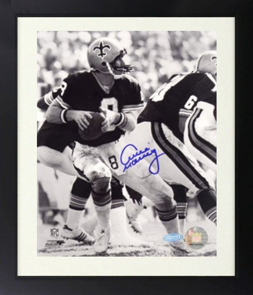 Archie Manning signed New Orleans Saints NFL 16x20 Photo B&W Framed-Steiner Holo