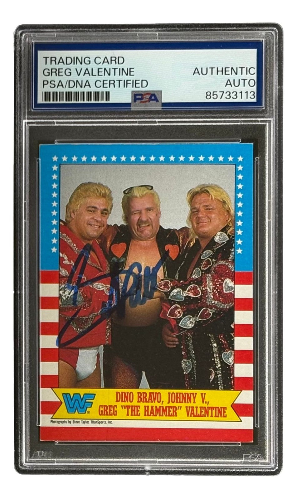 Greg Valentine Signed 1987 Topps #12 WWF WWE Trading Card PSA/DNA