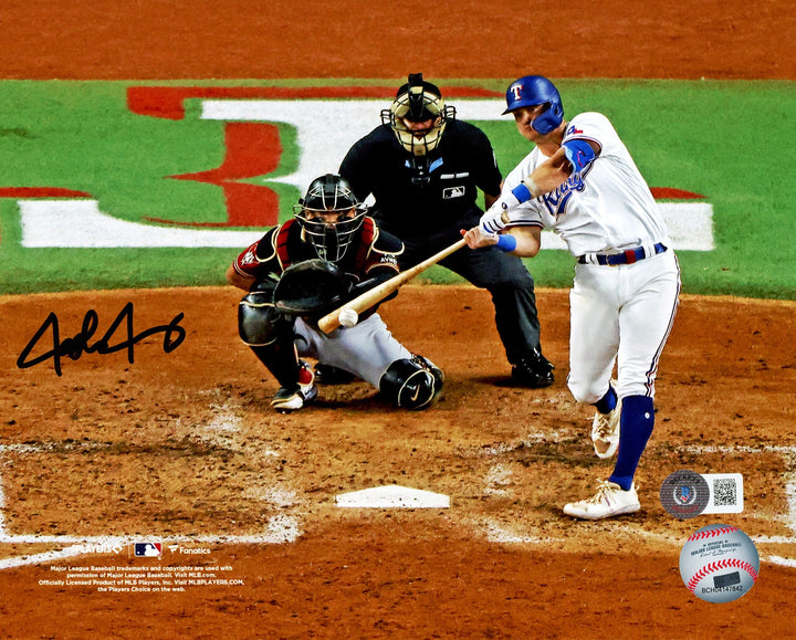 Josh Jung Signed 8x10 Photo Texas Rangers Beckett BAS Witness