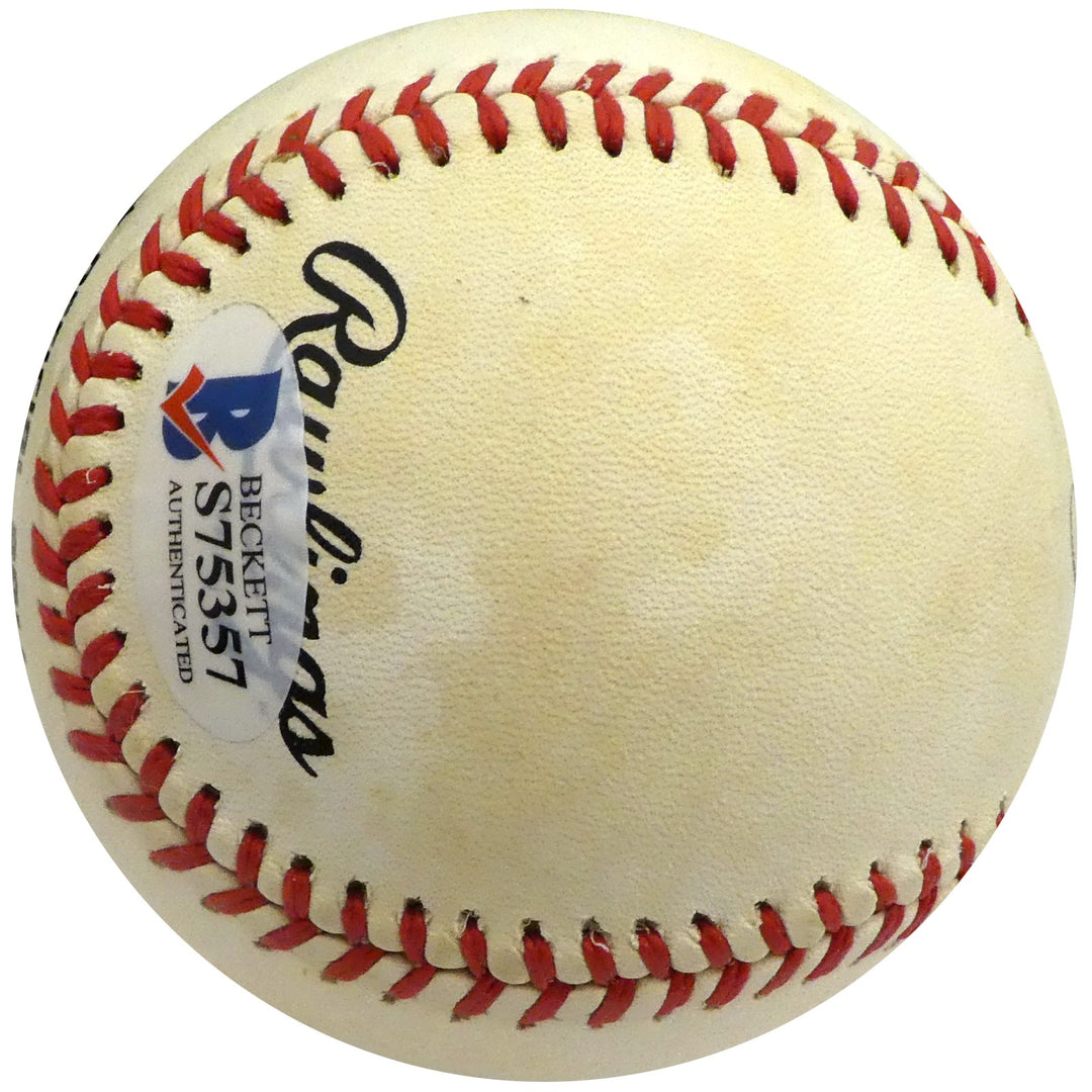 Charles "Chub" Feeney Signed Official NL Feeney Baseball NL President Beckett