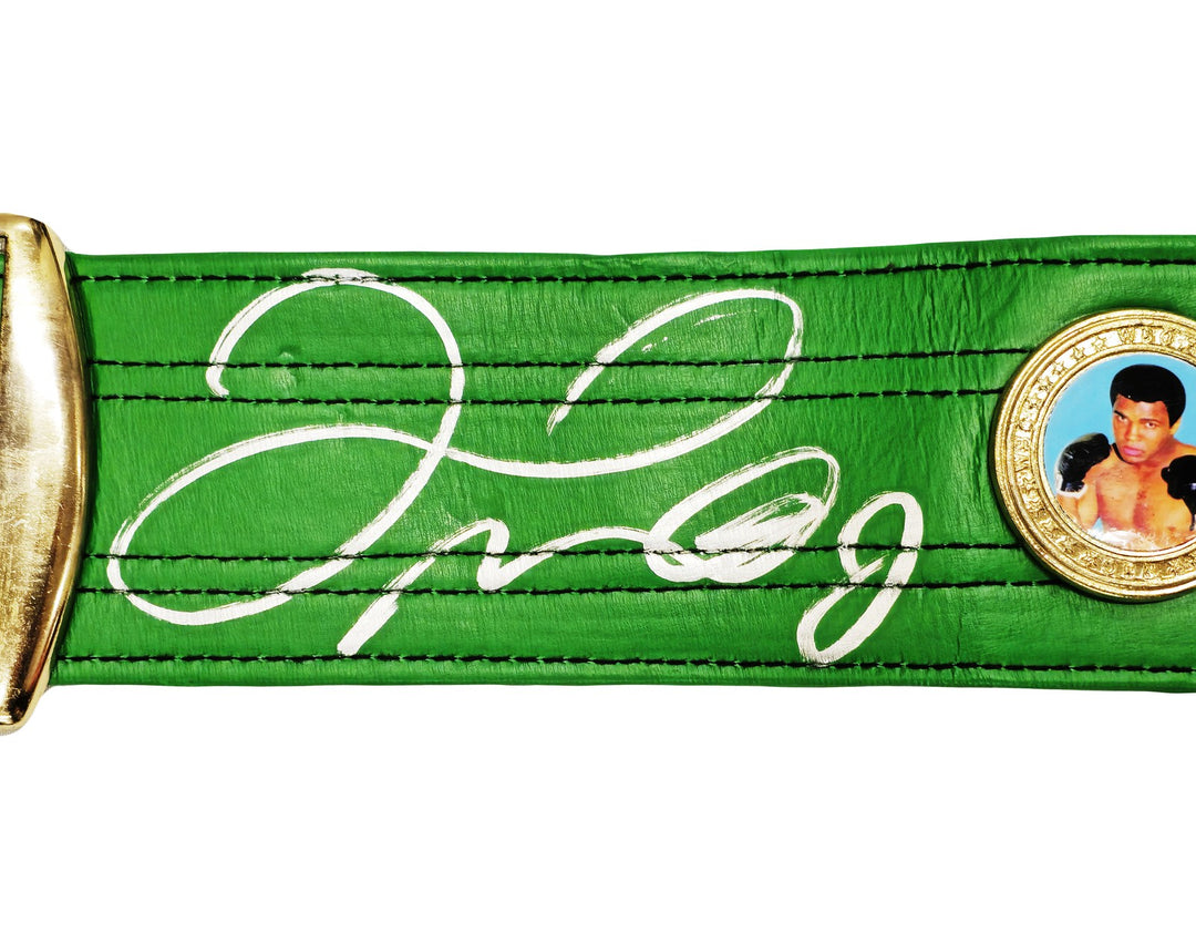 Floyd Mayweather Jr. Signed Green WBC World Championship Boxing Belt Beckett Wit
