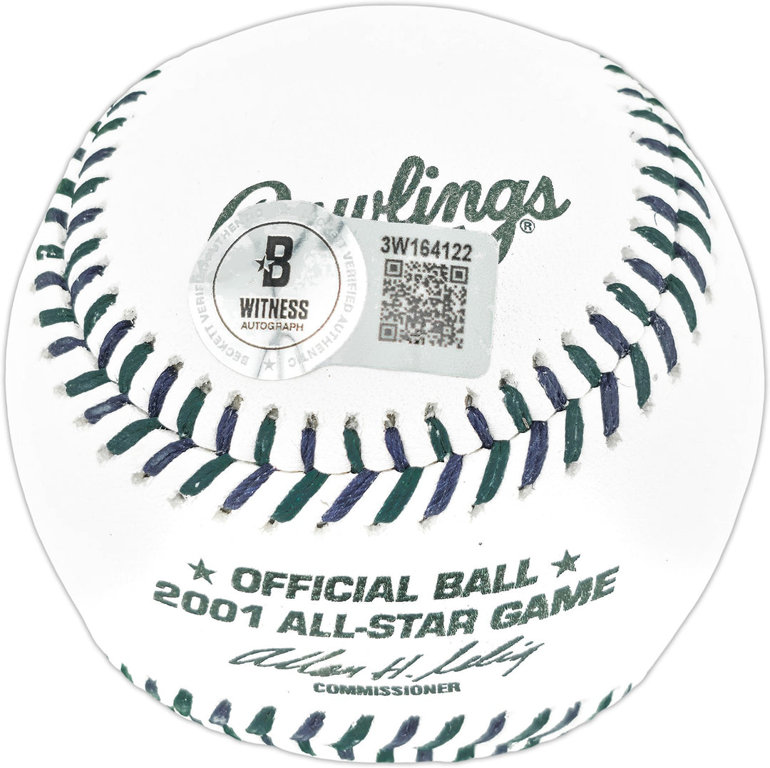 Edgar Martinez Auto Official 2001 ASG Logo MLB Game Baseball Mariners Beckett