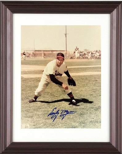 Early Wynn signed Cleveland MLB 8x10 Photo minor dings Framed- COA (HOF/CY/9XAS)