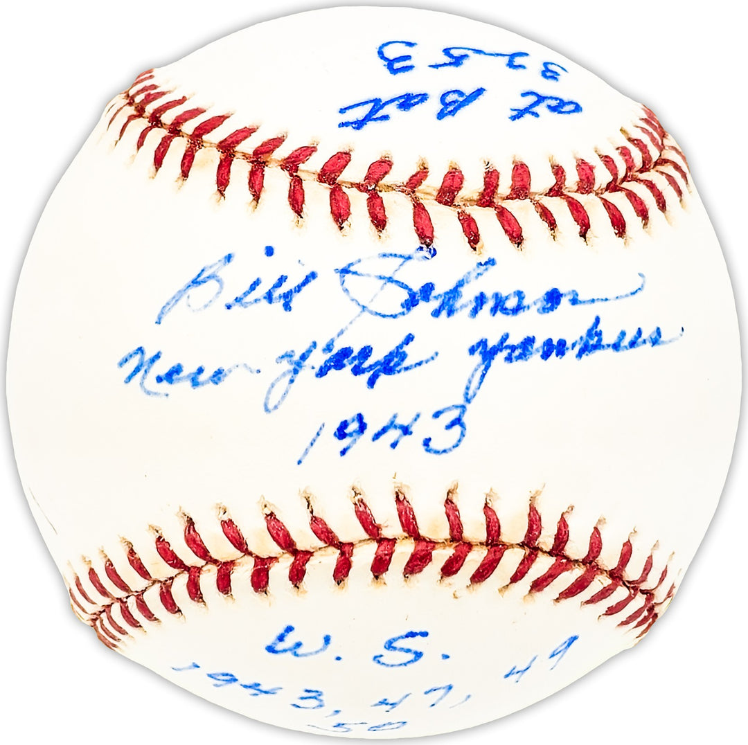 Bill Johnson Signed Official AL Baseball New York Yankees "Stat Ball" Beckett QR