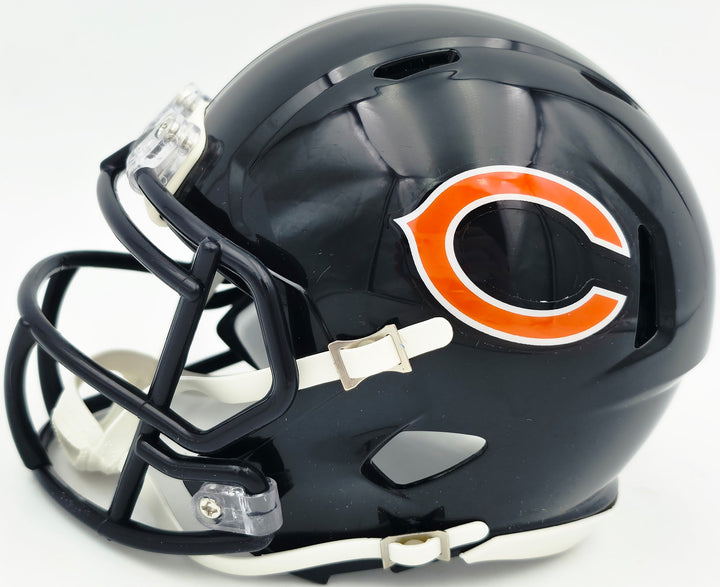 Jay Cutler Signed Chicago Bears Blue Speed Mini Helmet Beckett BAS Witness