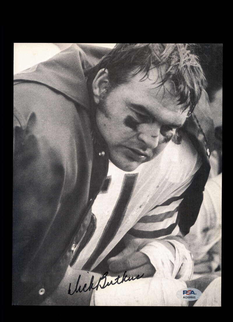 Dick Butkus PSA DNA Signed 8x10 Photograph Bears Autograph