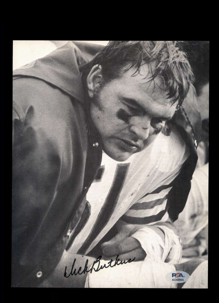 Dick Butkus PSA DNA Signed 8x10 Photograph Bears Autograph