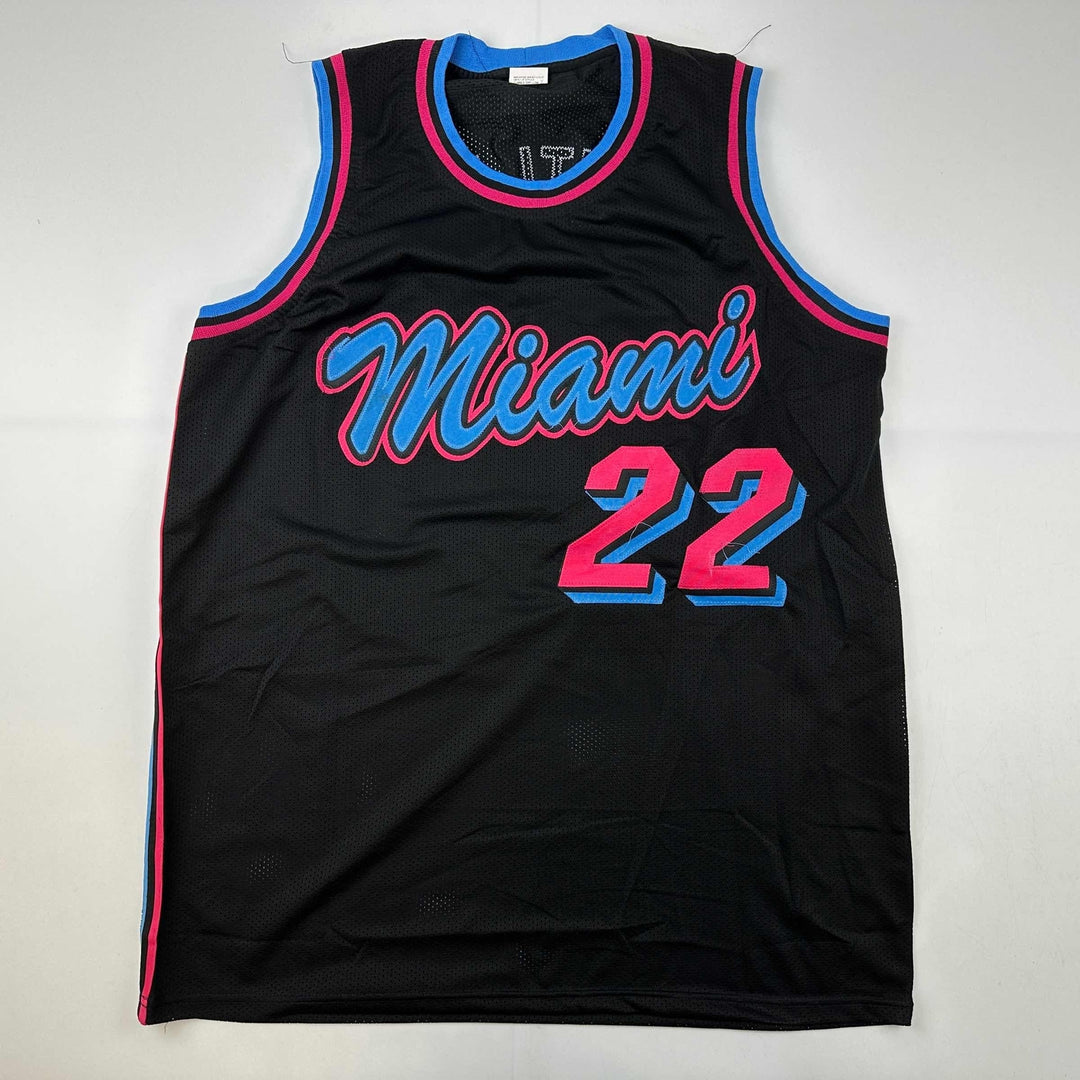 Facsimile Autographed Jimmy Butler Miami Black Vice City Reprint Auto Jersey XL