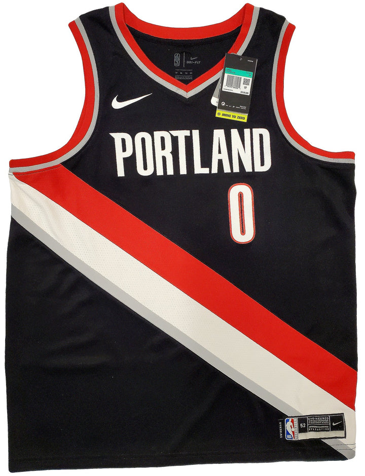 Portland Trail Blazers Damian Lillard Signed Black Nike Jersey Size XL Beckett