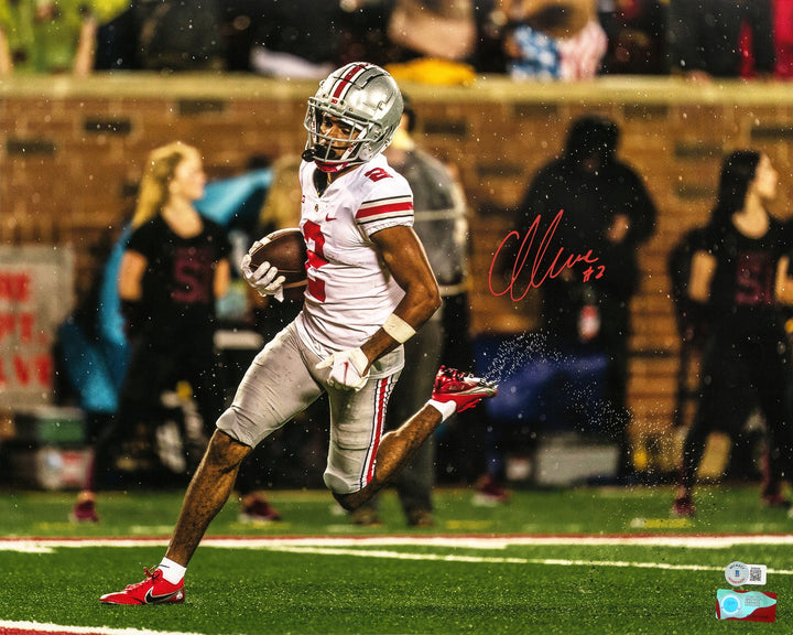 Chris Olave Autographed Signed 16x20 Photo Ohio State Buckeyes Beckett