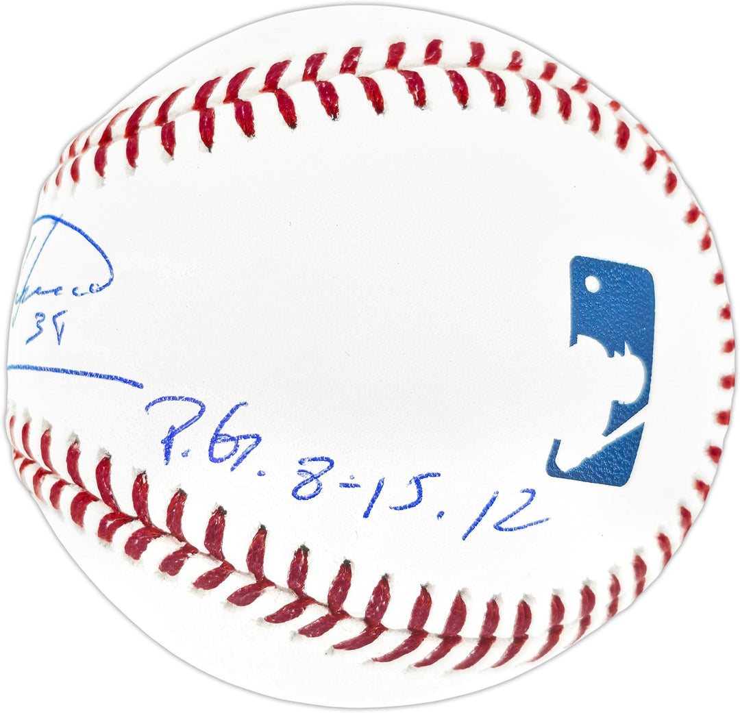 Felix Hernandez Signed MLB Baseball Mariners "P.G. 8-15-12" Beckett Witness