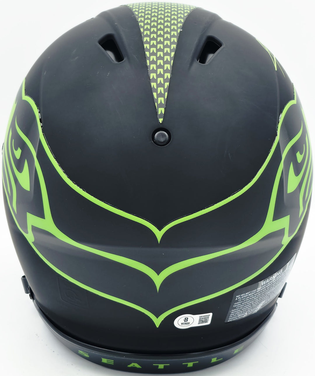 Kam Chancellor Auto Seahawks Eclipse Black Full Size Authentic Helmet Bam Bam