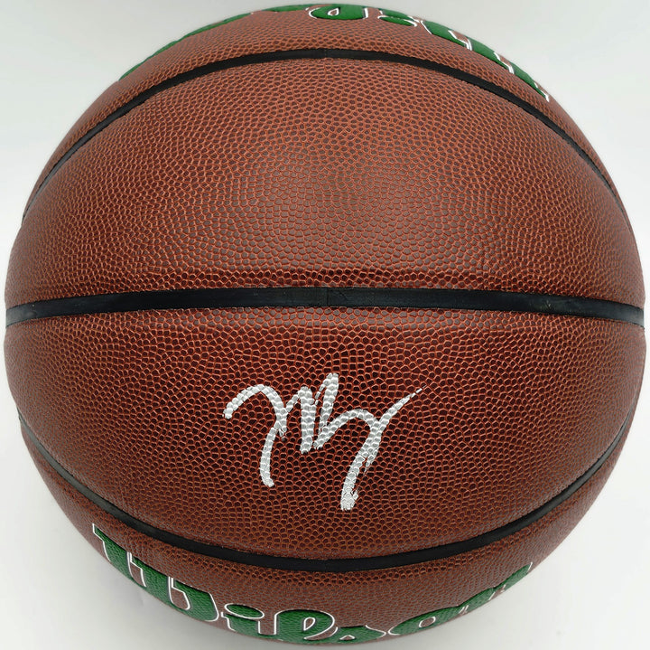 Jaylen Brown Signed Composite Leather Boston Celtics Logo Basketball Beckett Wit