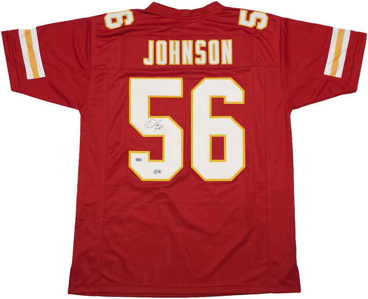 Kansas City Chiefs Derrick Johnson Signed Red Jersey Beckett QR