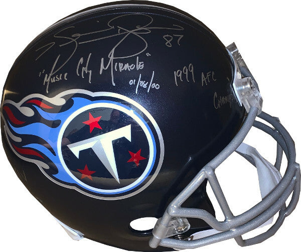 Kevin Dyson signed Tennessee Titans FS Rep Helmet Music City Miracle/Champs- JSA
