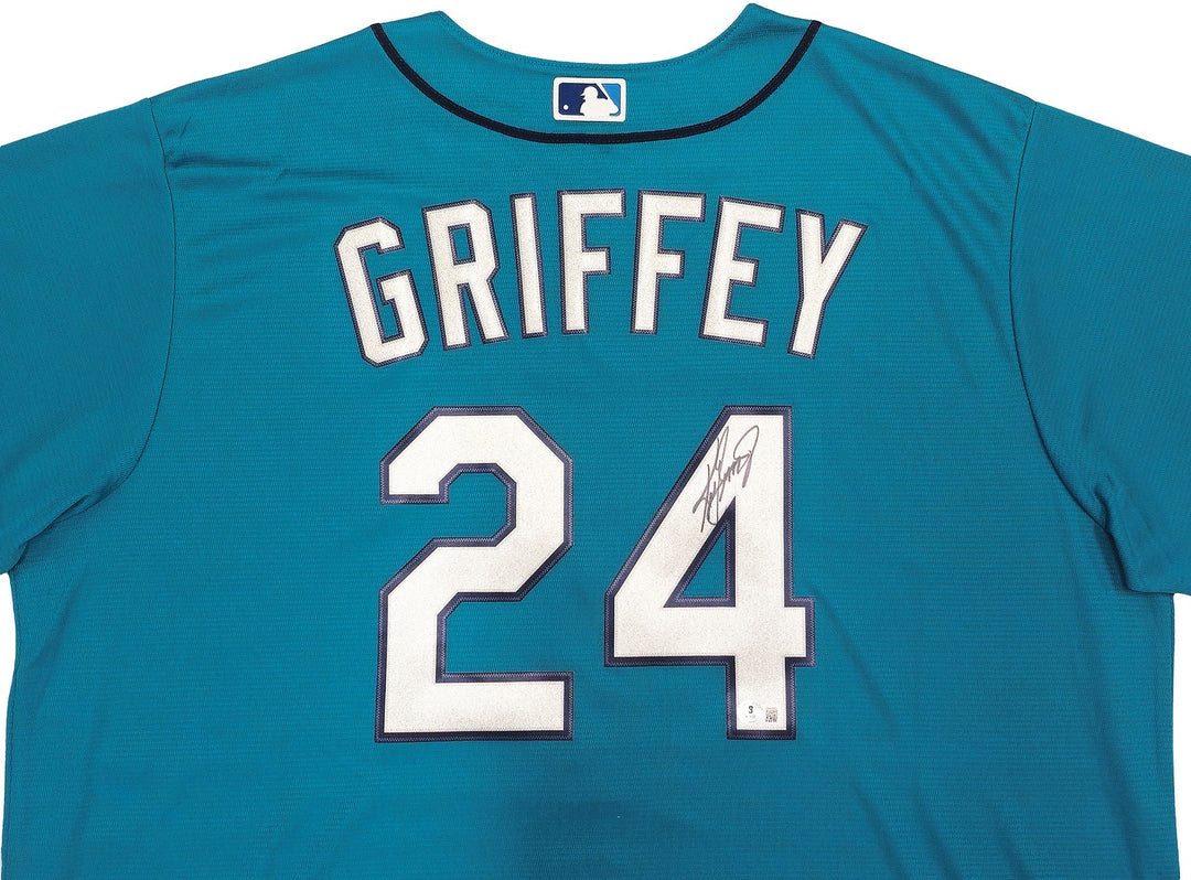Seattle Mariners Ken Griffey Jr. Signed Teal Nike Jersey Size XXL Beckett Wit