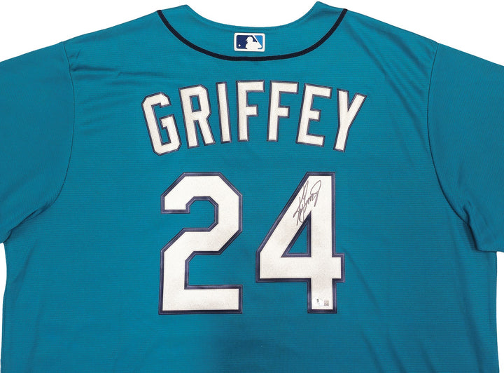 Seattle Mariners Ken Griffey Jr. Signed Teal Nike Jersey Size XXL Beckett Wit