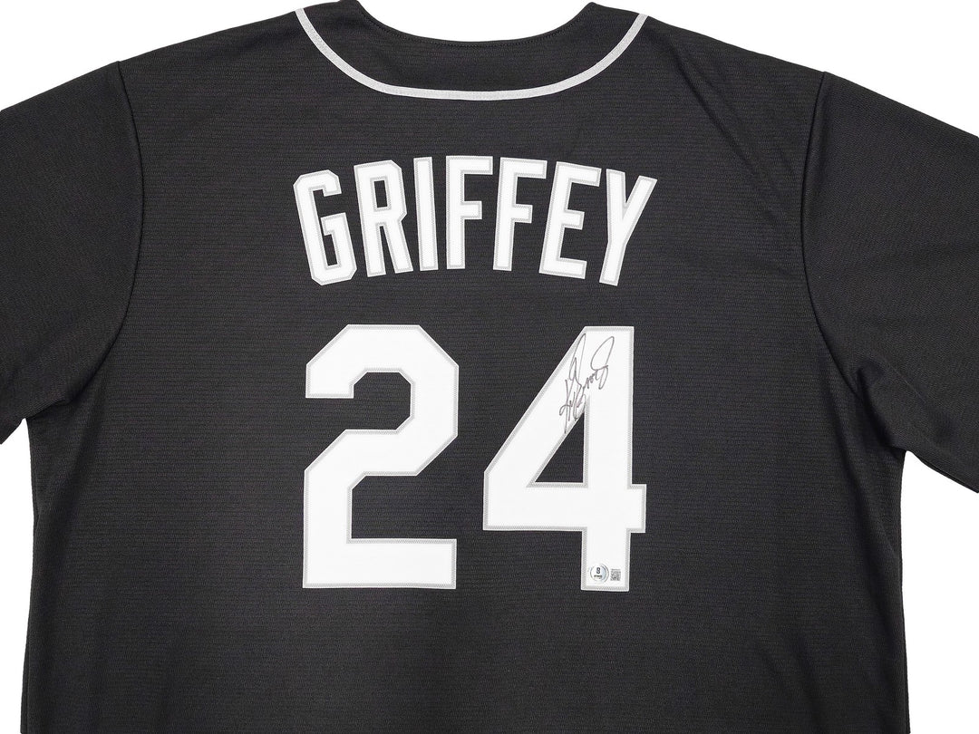 Seattle Mariners Ken Griffey Jr. Signed Black Nike Jersey Size XL Beckett Wit