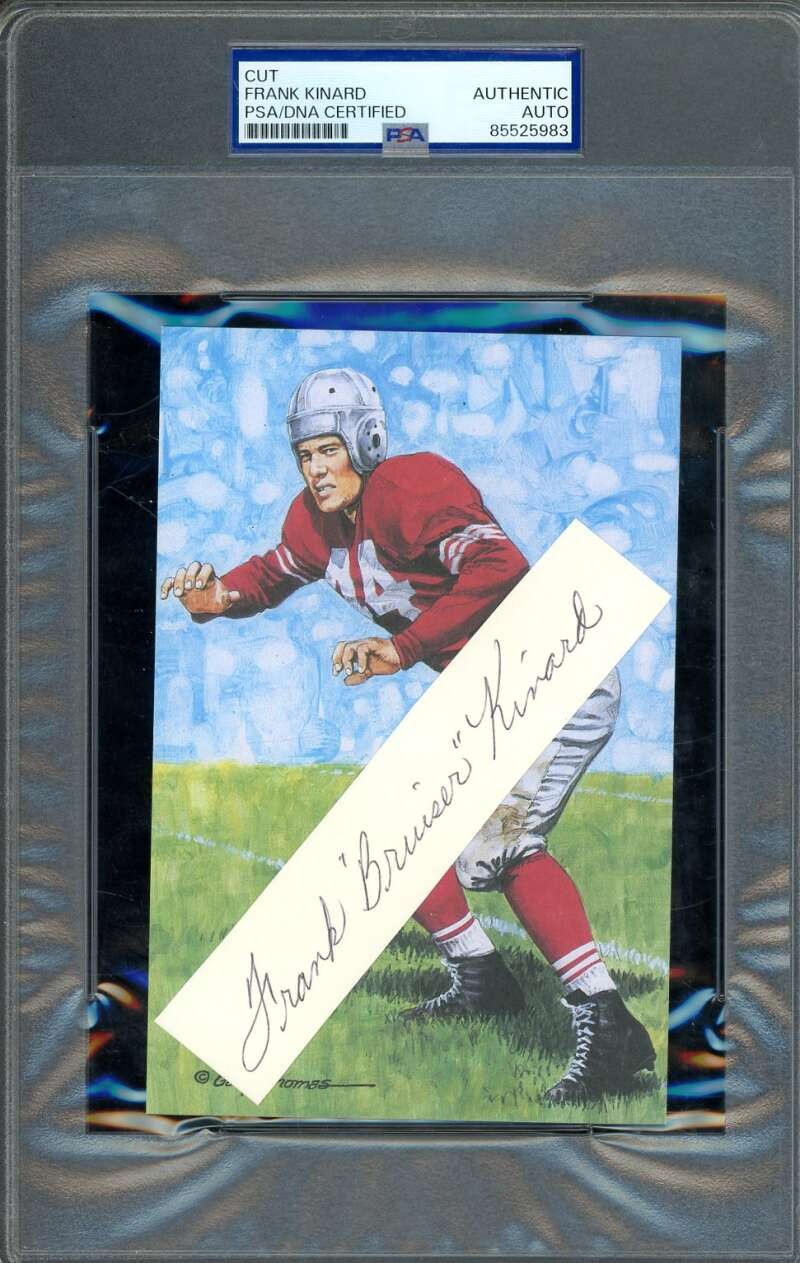 Frank Bruiser Kinard PSA DNA Signed Goal Line Art Card Cut GLAC Autograph