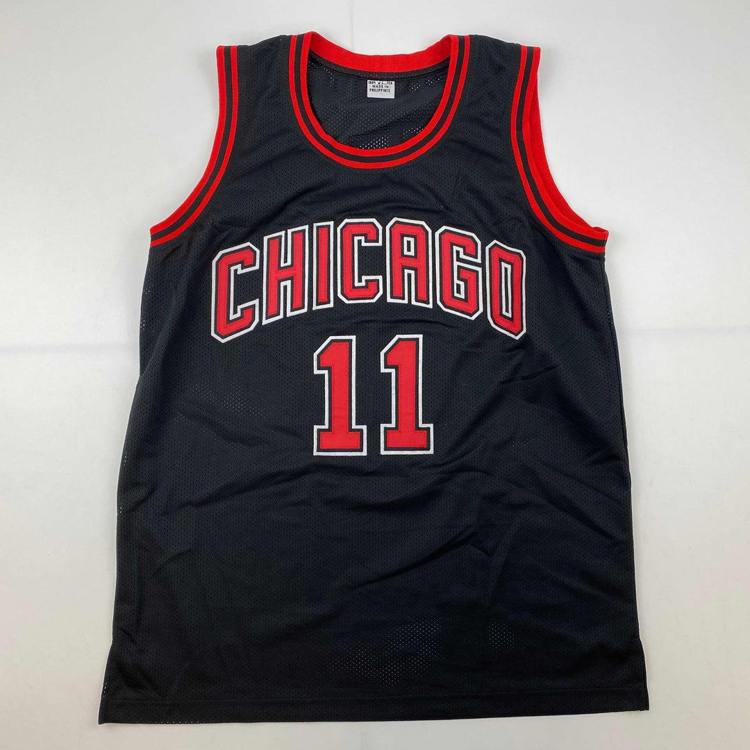Autographed/Signed DeMar DeRozan Chicago Black Basketball Jersey Beckett BAS COA