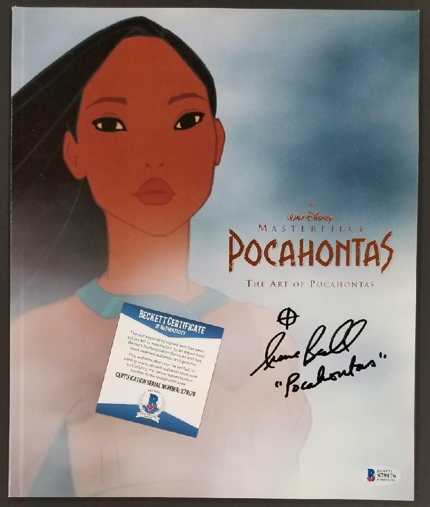 Irene Bedard 6-Autograph Disney's Pocahontas Deluxe Video Art Portfolio Set BAS
