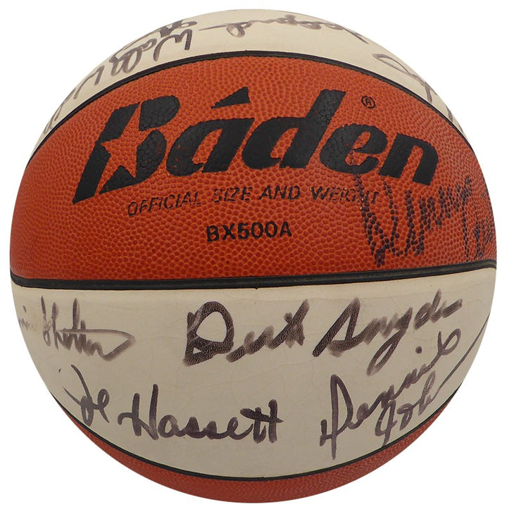 1978-79 Supersonics Auto Baden Basketball 11 Sigs Dennis Johnson Fred Brown BAS