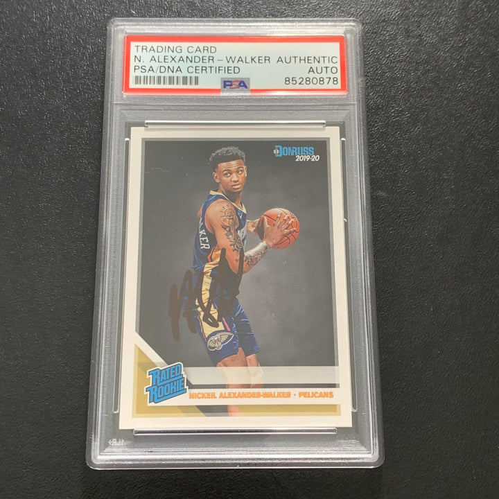 2019-20 Panini Donruss #216 Nickeil Alexander Walker Signed Card AUTO PSA Slabbe