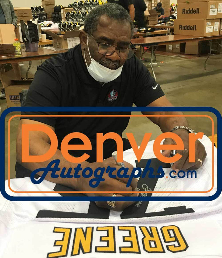 Joe Greene Autographed/Signed Pro Style White XL Jersey HOF Beckett 35508
