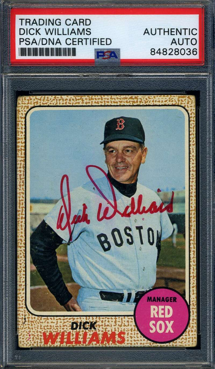 Dick Williams PSA DNA Signed 1968 Topps Autograph