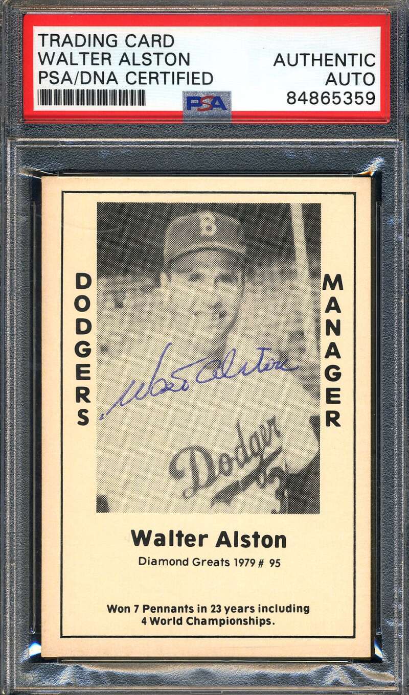 Walter Alston PSA DNA Signed 1979 Diamond Greats Autograph