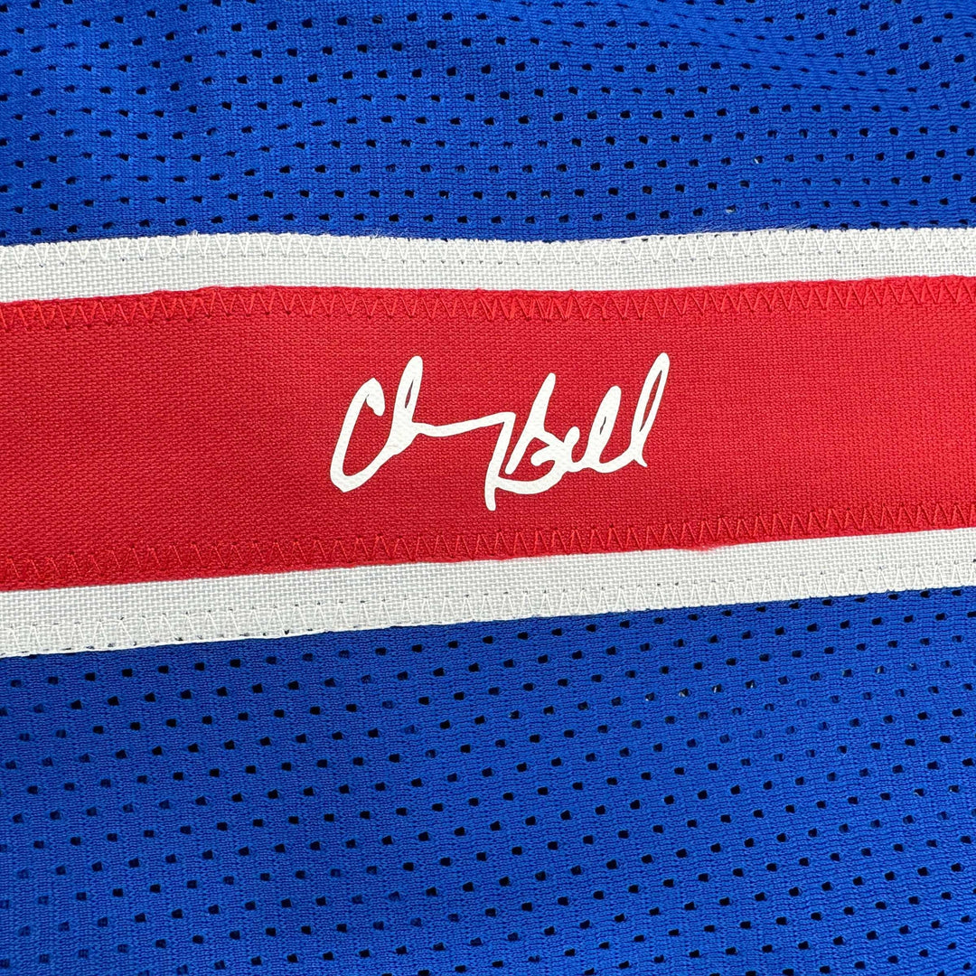 Facsimile Autographed Chauncey Billups Detroit Blue Reprint Jersey Size Men's XL