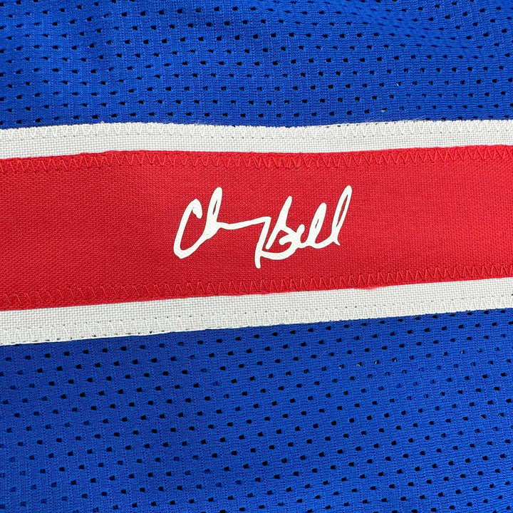 Facsimile Autographed Chauncey Billups Detroit Blue Reprint Jersey Size Men's XL