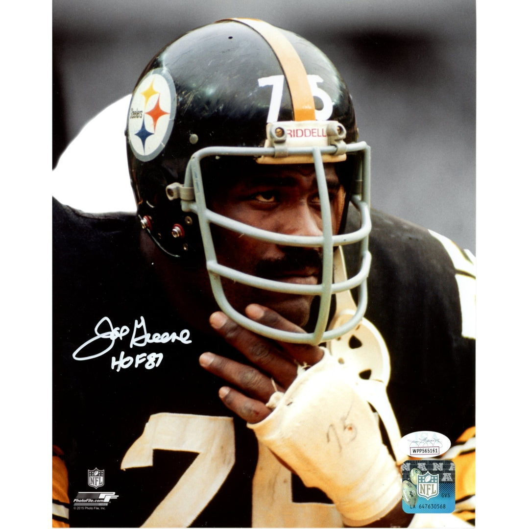 Joe Greene Autographed Pittsburgh Steelers 8x10 Photo JSA 53535