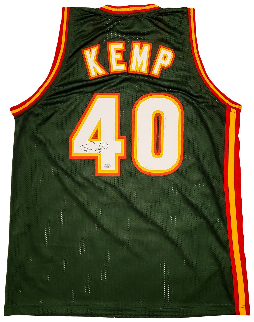Seattle Supersonics Shawn Kemp Autographed Signed Green Jersey MCS Holo