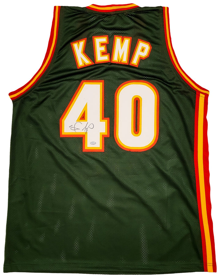 Seattle Supersonics Shawn Kemp Autographed Signed Green Jersey MCS Holo