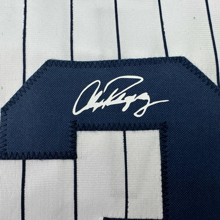 Facsimile Autographed Alex Rodriguez A-Rod New York Pinstripe Reprint Jersey XL
