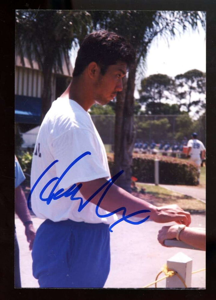 Hideo Nomo PSA DNA Signed 4x6 Original Photo Autograph